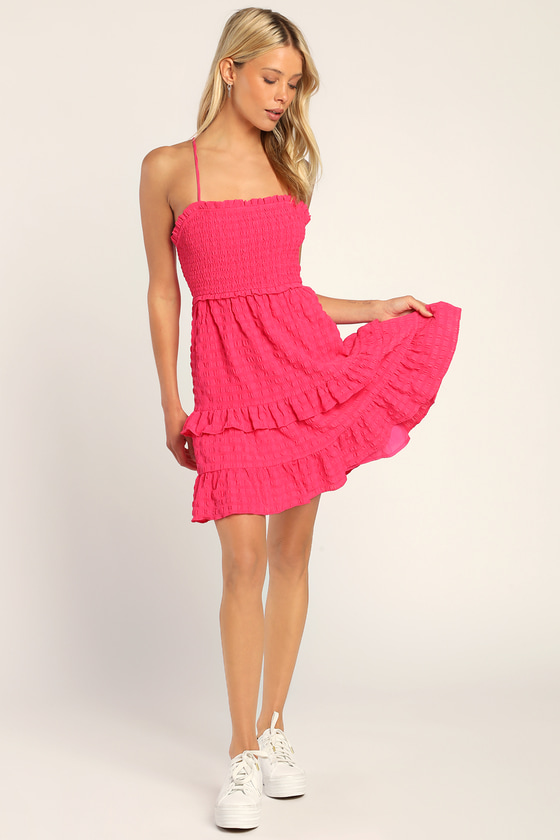hot pink summer dress